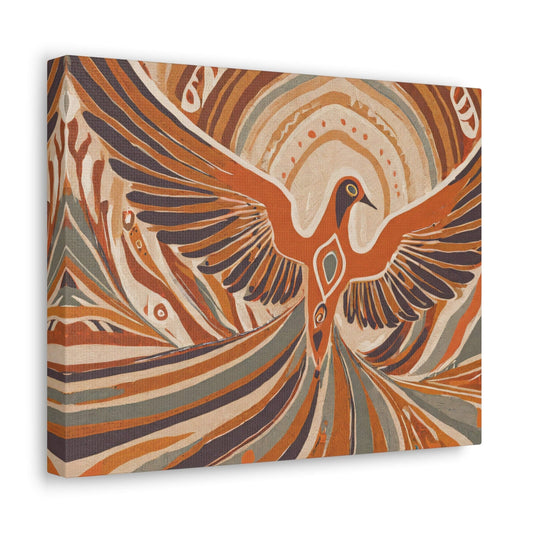 Canvas Wall Art Decor - Dove Art Rust Brown-1
