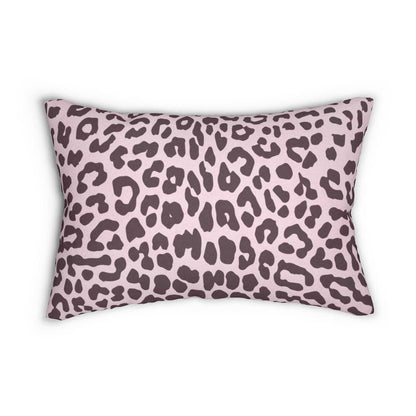 Decorative Lumbar Throw Pillow - Leopard - Pink/black-0