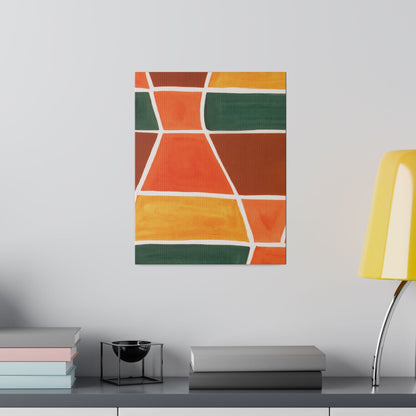 Wall Decor - Giclee Poster Art Print - Orange Green Yellow Boho Pattern-4