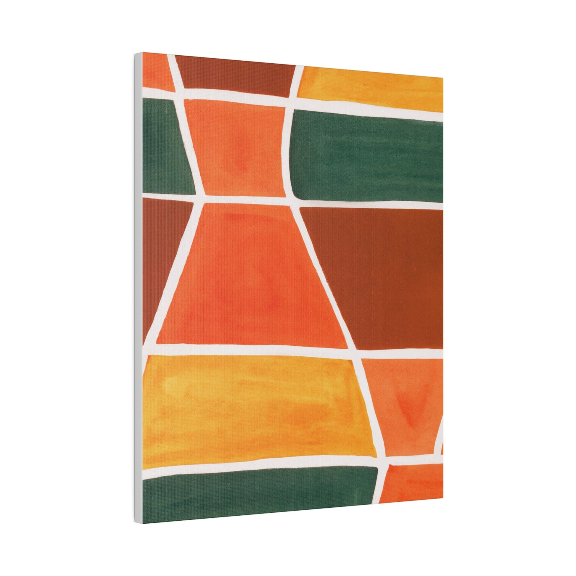Wall Decor - Giclee Poster Art Print - Orange Green Yellow Boho Pattern-1