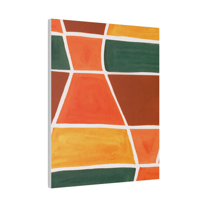 Wall Decor - Giclee Poster Art Print - Orange Green Yellow Boho Pattern-1