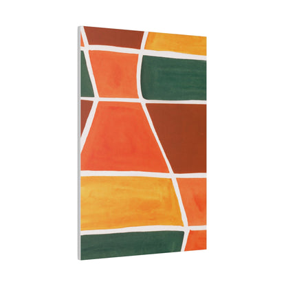 Wall Decor - Giclee Poster Art Print - Orange Green Yellow Boho Pattern-2