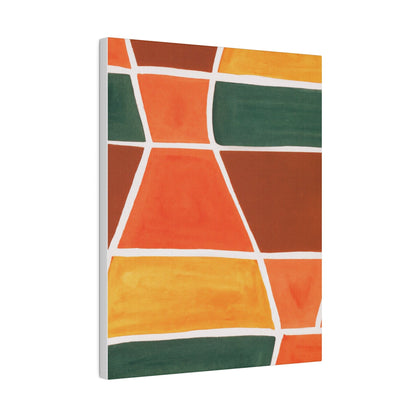 Wall Decor - Giclee Poster Art Print - Orange Green Yellow Boho Pattern-0