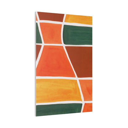 Wall Decor - Giclee Poster Art Print - Orange Green Yellow Boho Pattern-3